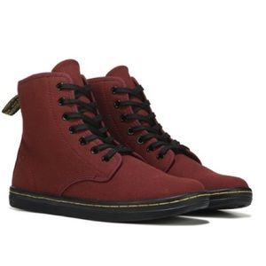 Doc Martens Shoreditch Canvas Cherry Red Womens 10